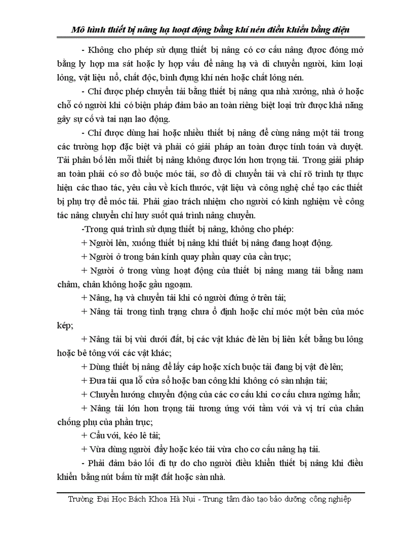 image for page Thiết kế mô hình của thiết bị nâng hạ hoạt động bằng khí nén và điều khiển điện