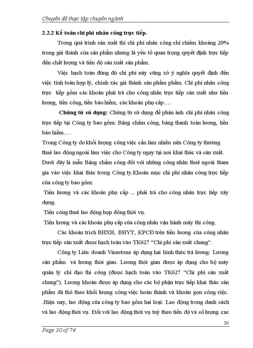 image for page Tìm hiểu kế toán chi phí và tính giá thành sản phẩm của Công ty Liên doanhVinastone