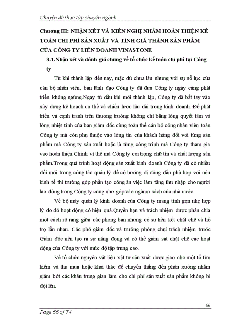 image for page Tìm hiểu kế toán chi phí và tính giá thành sản phẩm của Công ty Liên doanhVinastone