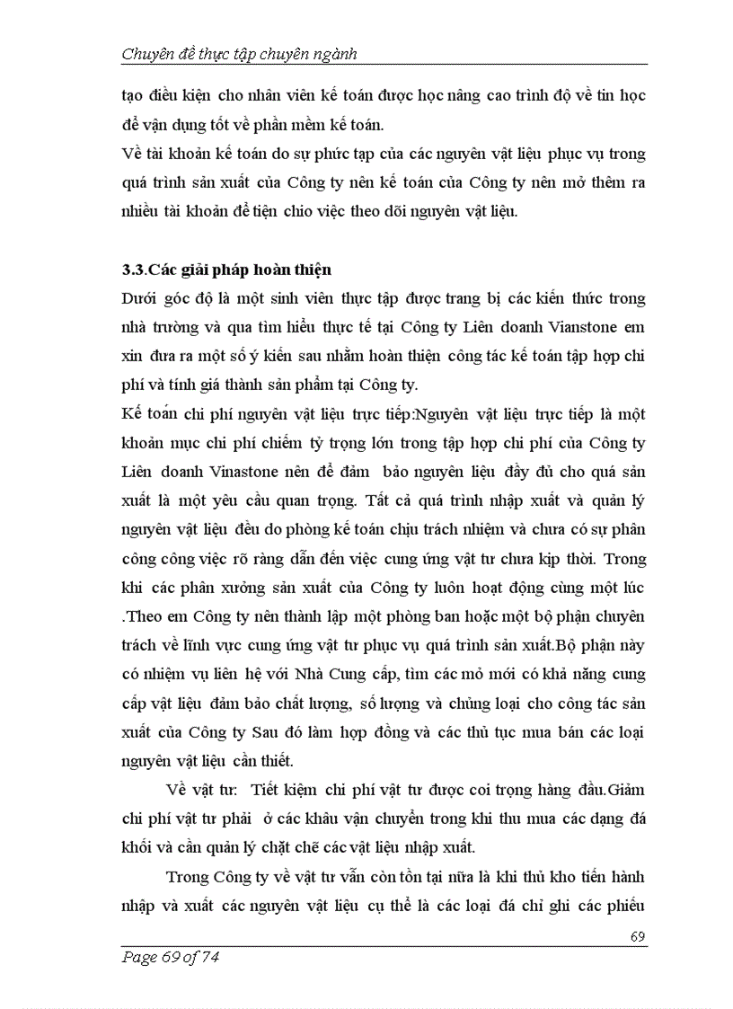 image for page Tìm hiểu kế toán chi phí và tính giá thành sản phẩm của Công ty Liên doanhVinastone