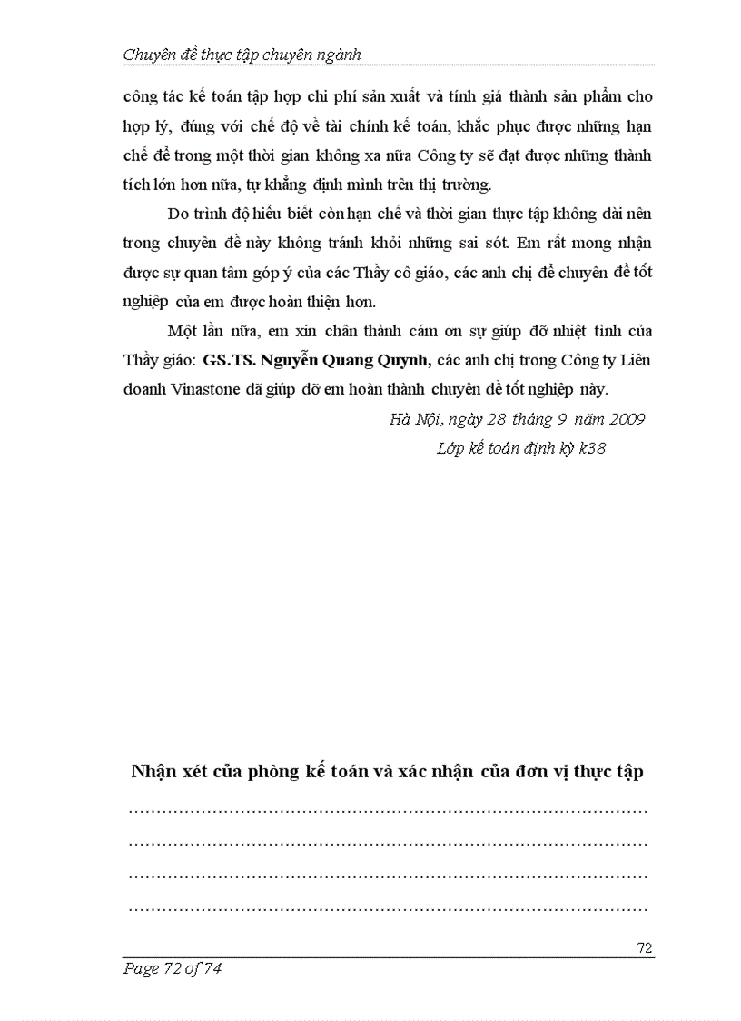 image for page Tìm hiểu kế toán chi phí và tính giá thành sản phẩm của Công ty Liên doanhVinastone