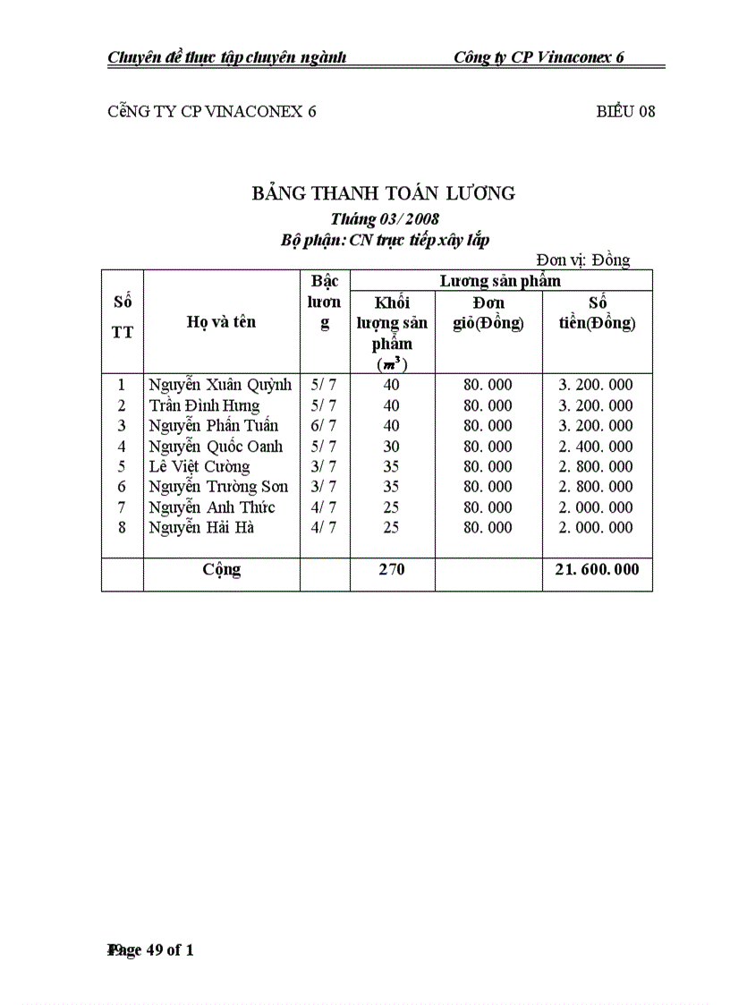 image for page Kế toán chi phí sản xuất và tính giá thành sản phẩm tại Công ty CP Vinaconex 6