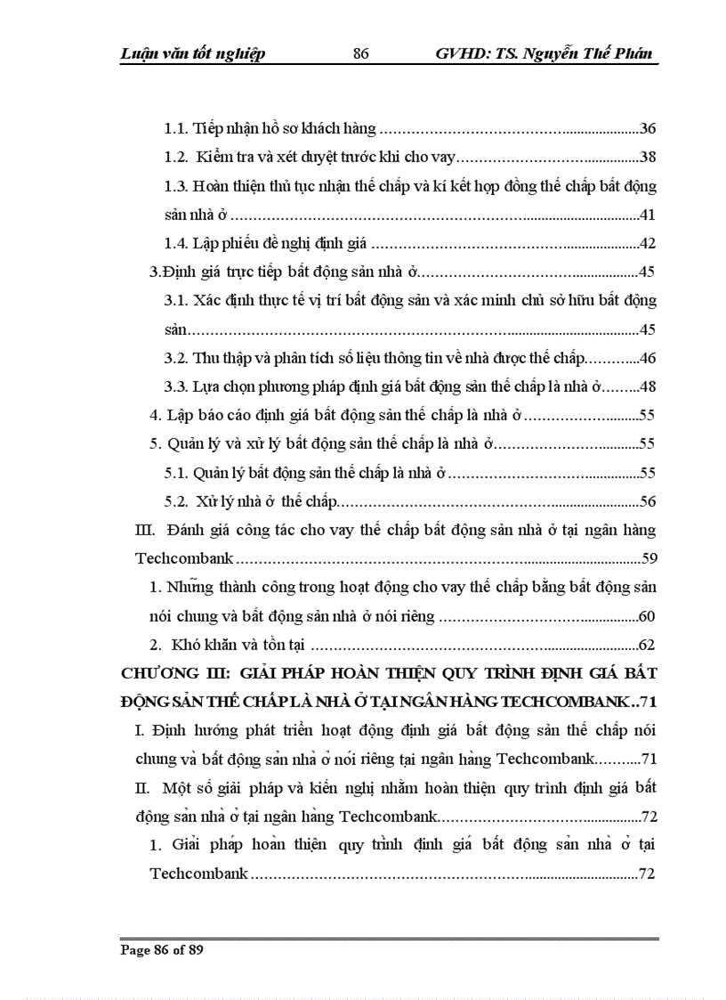 image for page Quy trình định giá Bất động thế chấp là nhà ở tại Ngân hàng Thương mại Cổ phần Kỹ thương Việt Nam - Techcombank