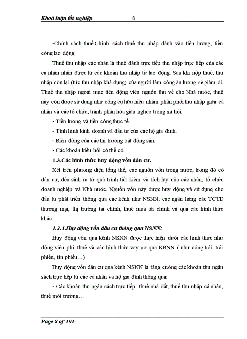 image for page Huy động nguồn vốn trong dân cư cho phát triển kinh tế thành phố Hà Nội. Thực trạng và giải pháp.