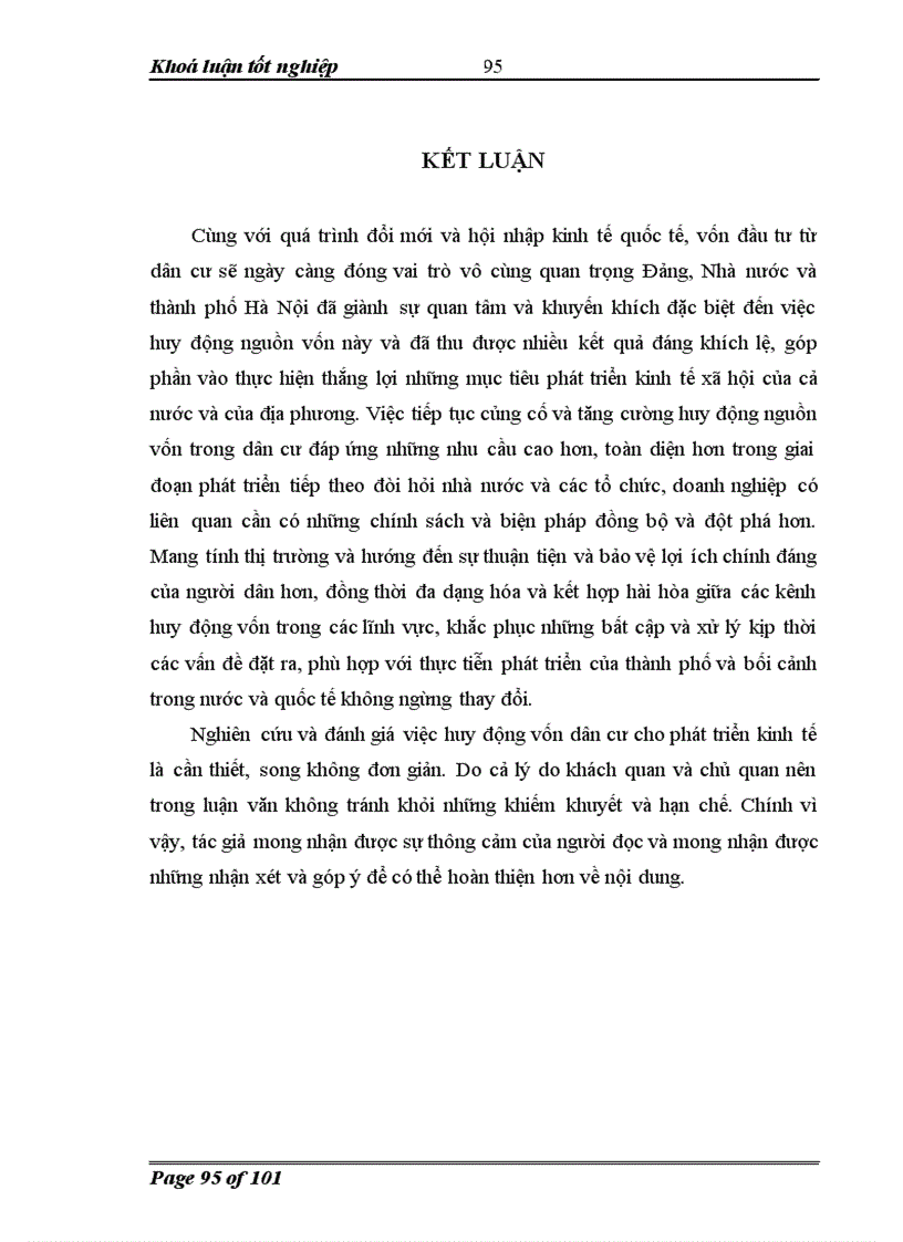 image for page Huy động nguồn vốn trong dân cư cho phát triển kinh tế thành phố Hà Nội. Thực trạng và giải pháp.