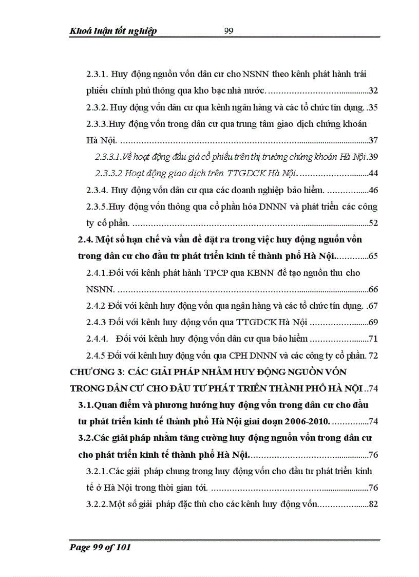 image for page Huy động nguồn vốn trong dân cư cho phát triển kinh tế thành phố Hà Nội. Thực trạng và giải pháp.