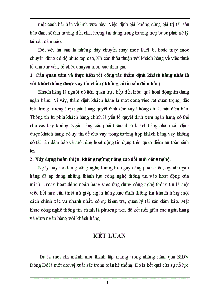 image for page Giải pháp hoàn thiện công tác đảm bảo tiền vay tại Ngân hàng Đầu tư và Phát triển - Việt Nam chi nhánh Đông Đô – Hà Nội