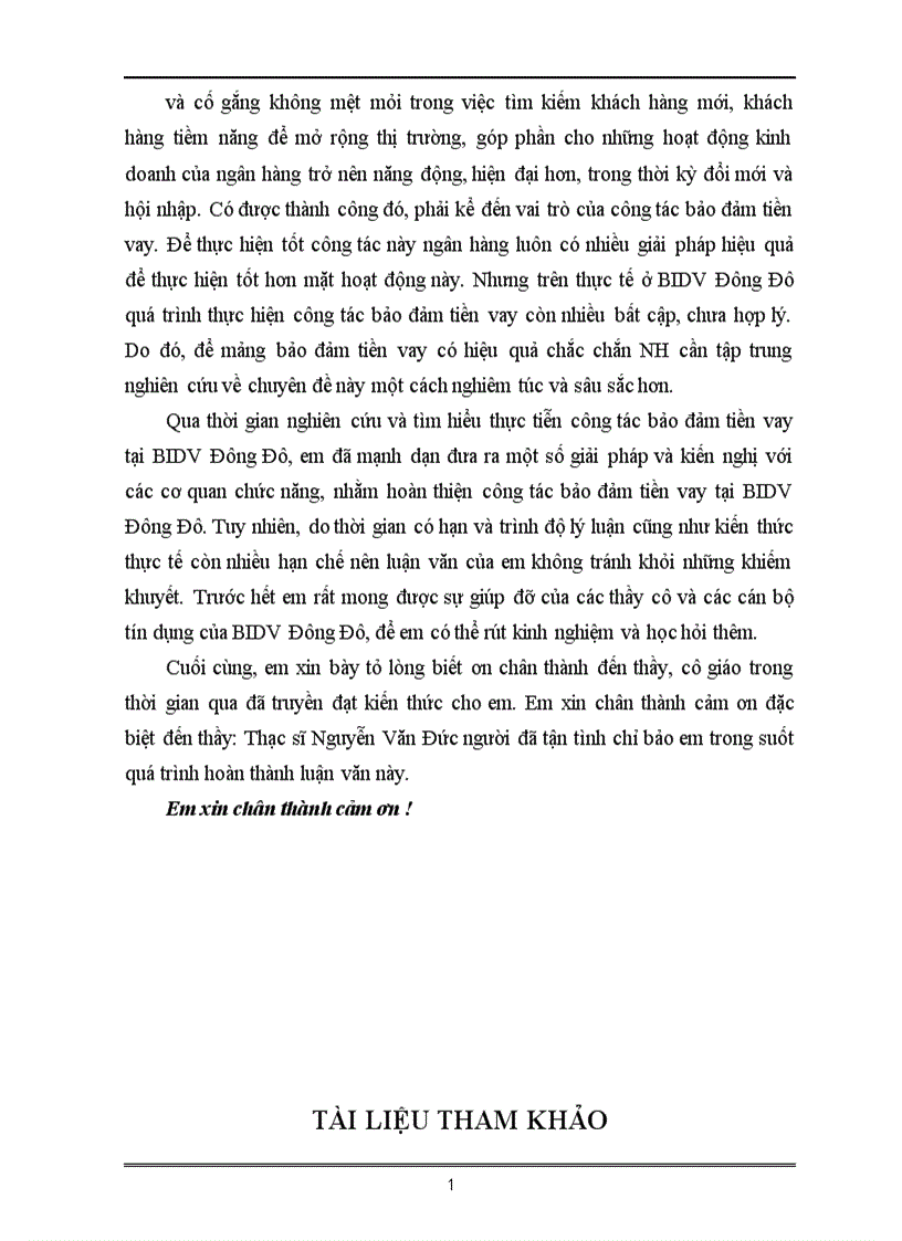 image for page Giải pháp hoàn thiện công tác đảm bảo tiền vay tại Ngân hàng Đầu tư và Phát triển - Việt Nam chi nhánh Đông Đô – Hà Nội