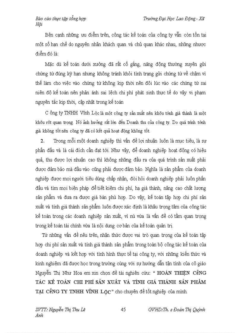 image for page Hoàn thiện công tác kế toán chi phí sản xuất và tính giá thành sản phẩm tại công ty tnhh vĩnh lộc