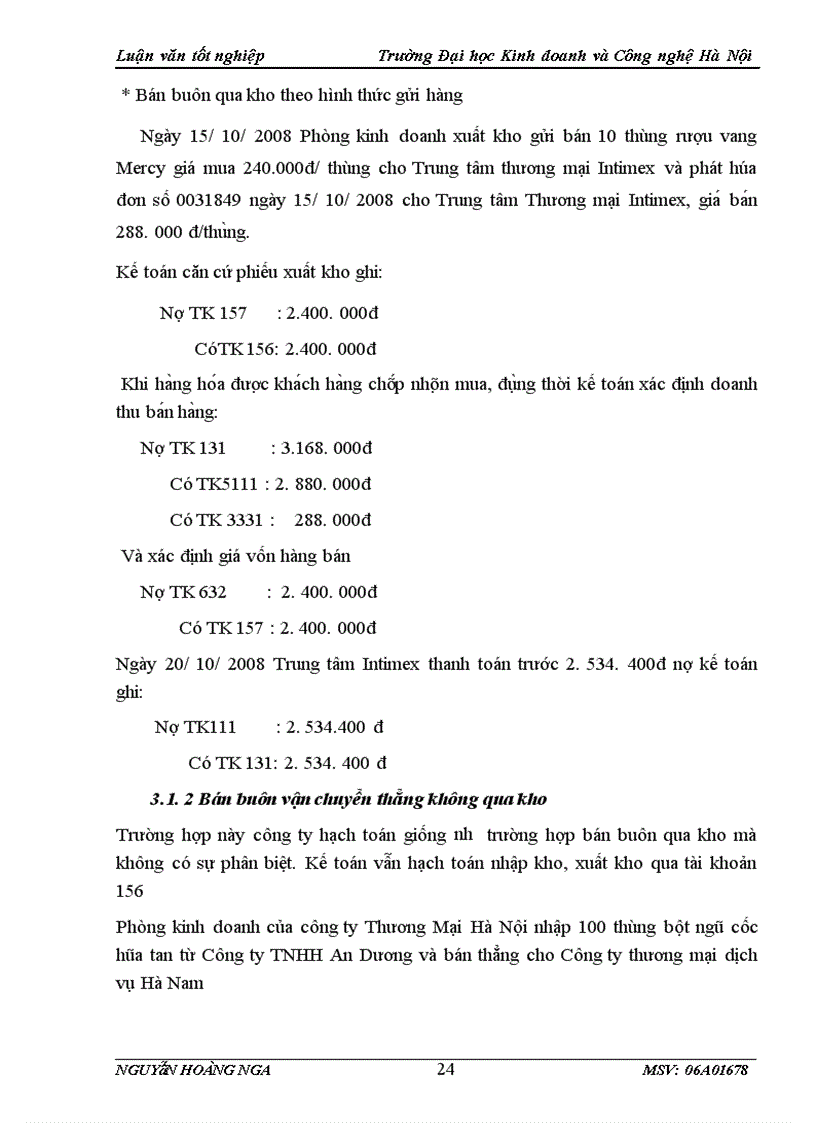 image for page Kế toán bán hàng và xác định kết quả bán hàng tại Công ty CP Phát triển Thương mại Hà Nội