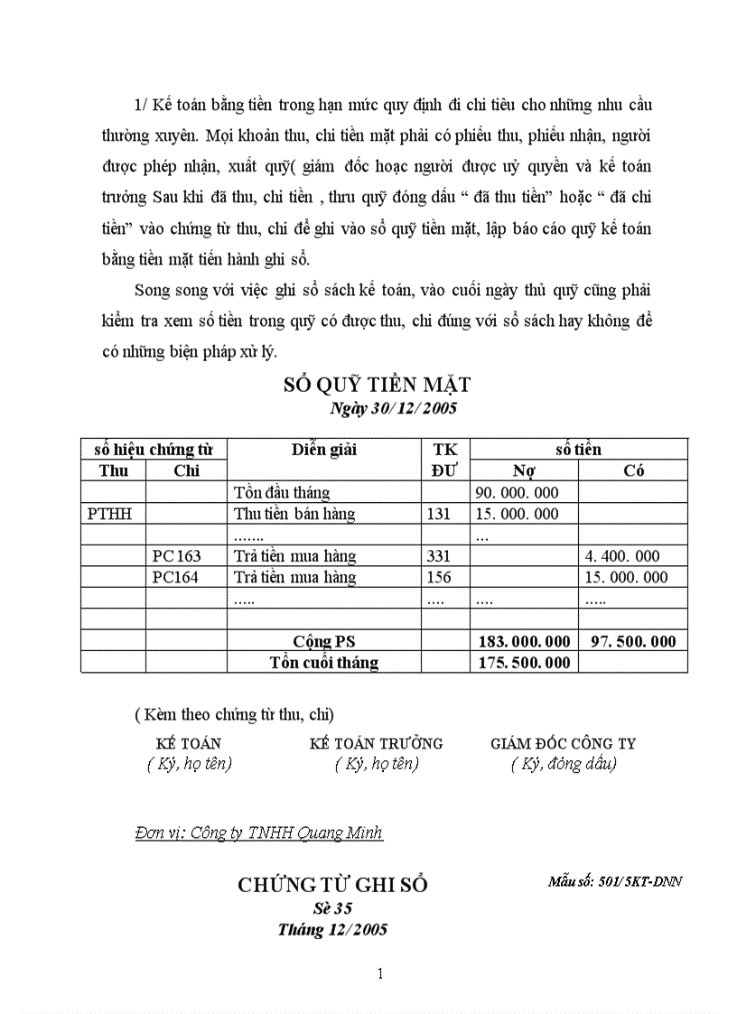 image for page Báo cáo tổng hợp về công ty TNHH Quang Minh