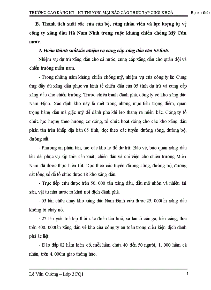 image for page Báo cáo thực tập cuối khoá tại công ty xăng dầu Hà Nam Ninh