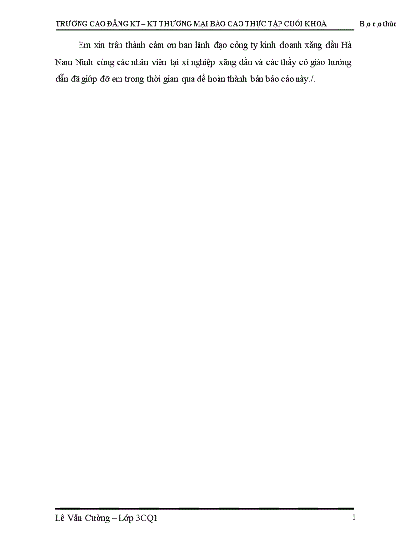 image for page Báo cáo thực tập cuối khoá tại công ty xăng dầu Hà Nam Ninh