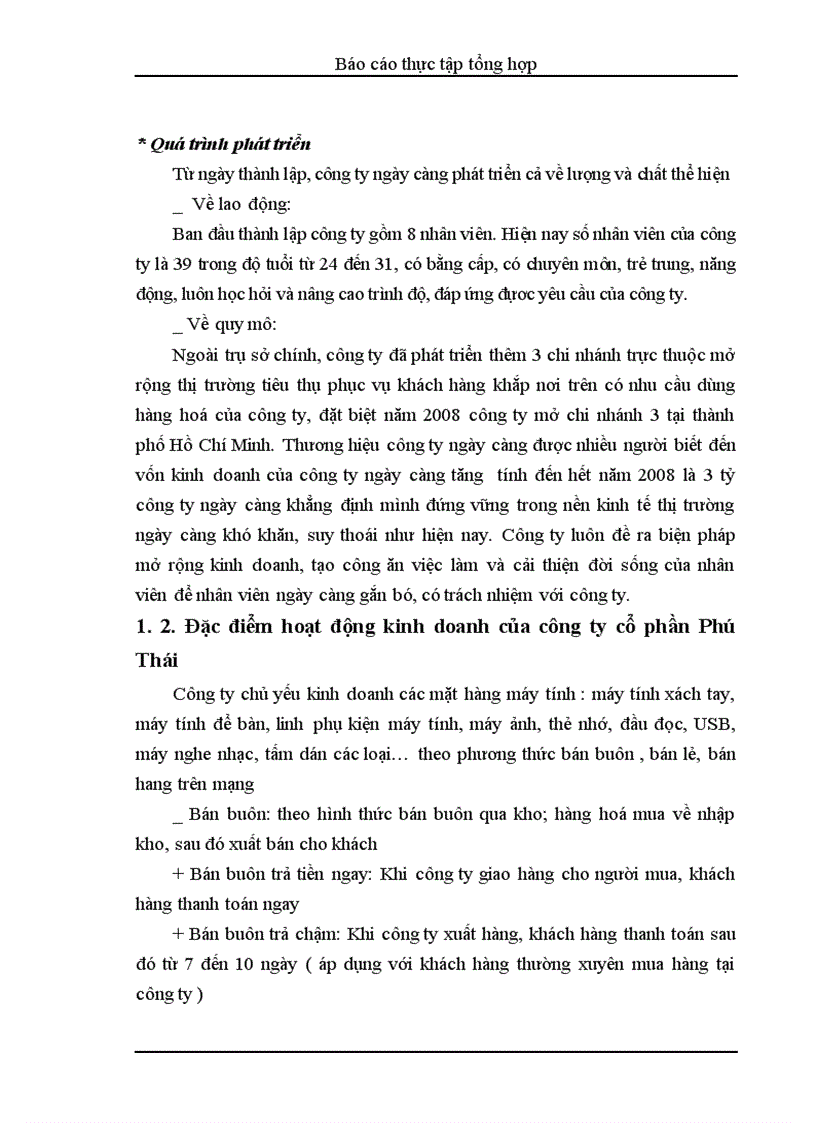 image for page Báo cáo thực tập tổng hợp tại công ty cổ phần Phú Thái