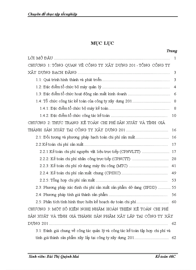 image for page Hoàn thiện kế toán chi phí sản xuất và tính giá thành sản phẩm xây lắp tại công ty xây dựng 201 tổng công ty xây dựng bạch đằng