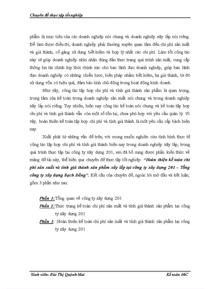 image for page Hoàn thiện kế toán chi phí sản xuất và tính giá thành sản phẩm xây lắp tại công ty xây dựng 201 tổng công ty xây dựng bạch đằng