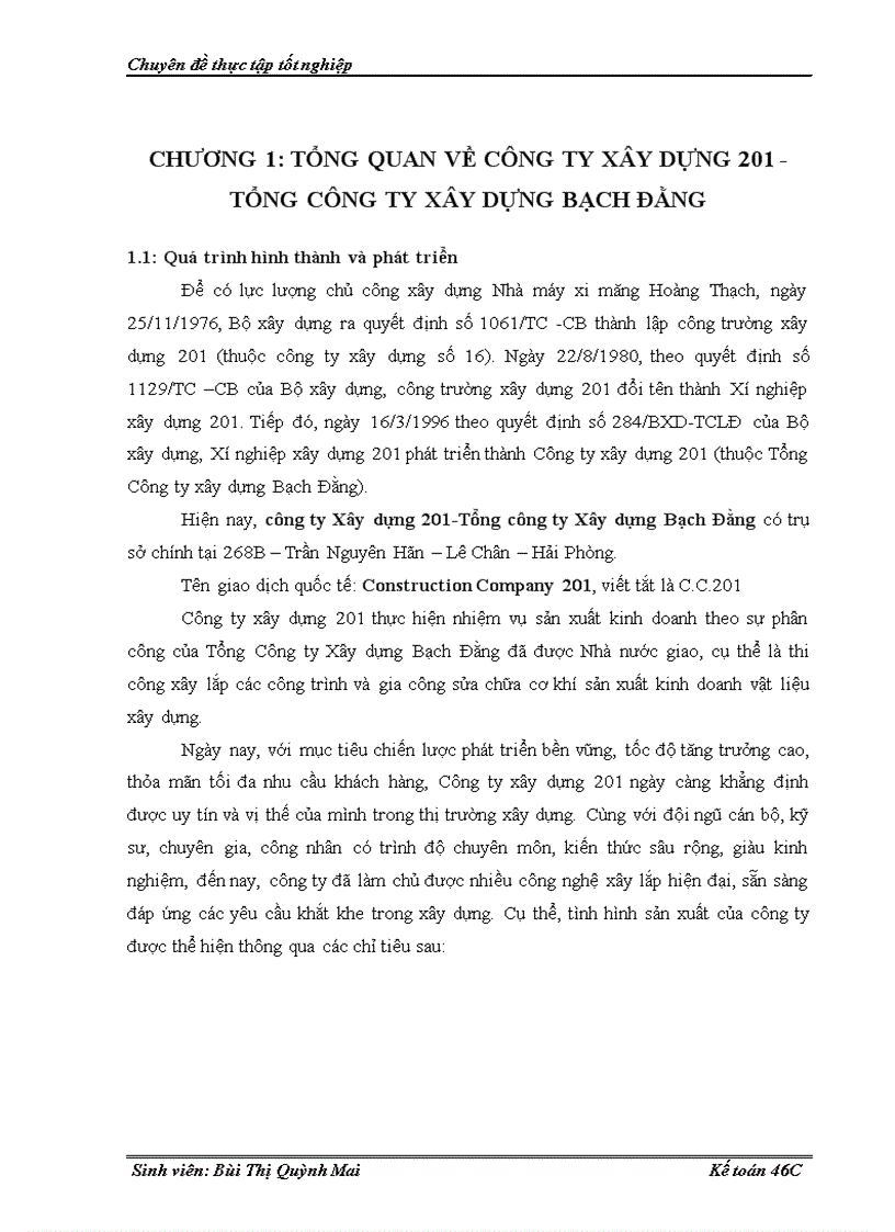 image for page Hoàn thiện kế toán chi phí sản xuất và tính giá thành sản phẩm xây lắp tại công ty xây dựng 201 tổng công ty xây dựng bạch đằng