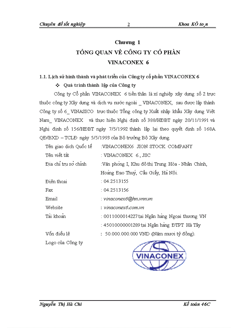 image for page Hoàn thiện kế toán chi phí sản xuất và tính giá thành sản phẩm tại Công ty Cổ phần VINACONEX 6