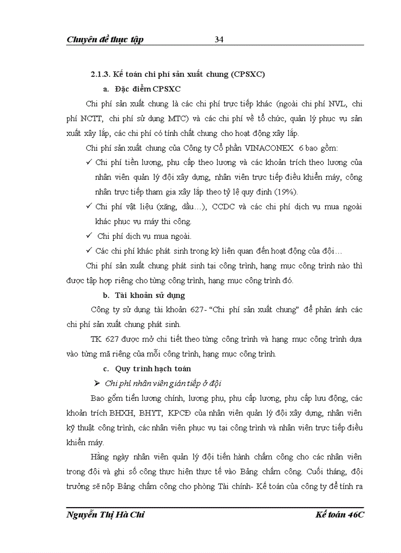 image for page Hoàn thiện kế toán chi phí sản xuất và tính giá thành sản phẩm tại Công ty Cổ phần VINACONEX 6
