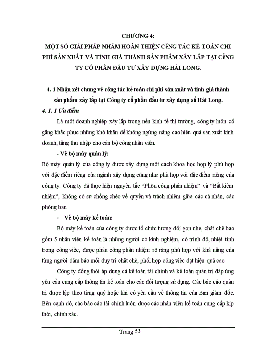 image for page Hoàn thiện kế toán chi phí sản xuất và tính giá thành sản phẩm xây lắp tại Công ty Cổ phần Đầu tư xây dựng Hải Long