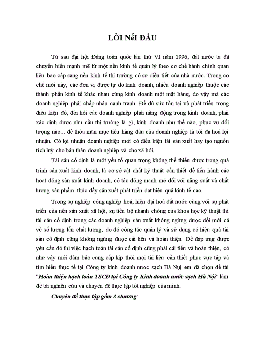 image for page Hoàn thiện hạch toán TSCĐ tại Công ty Kinh doanh nước sạch Hà Nội