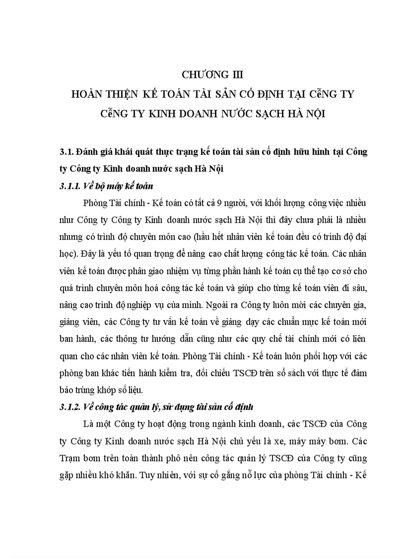image for page Hoàn thiện hạch toán TSCĐ tại Công ty Kinh doanh nước sạch Hà Nội