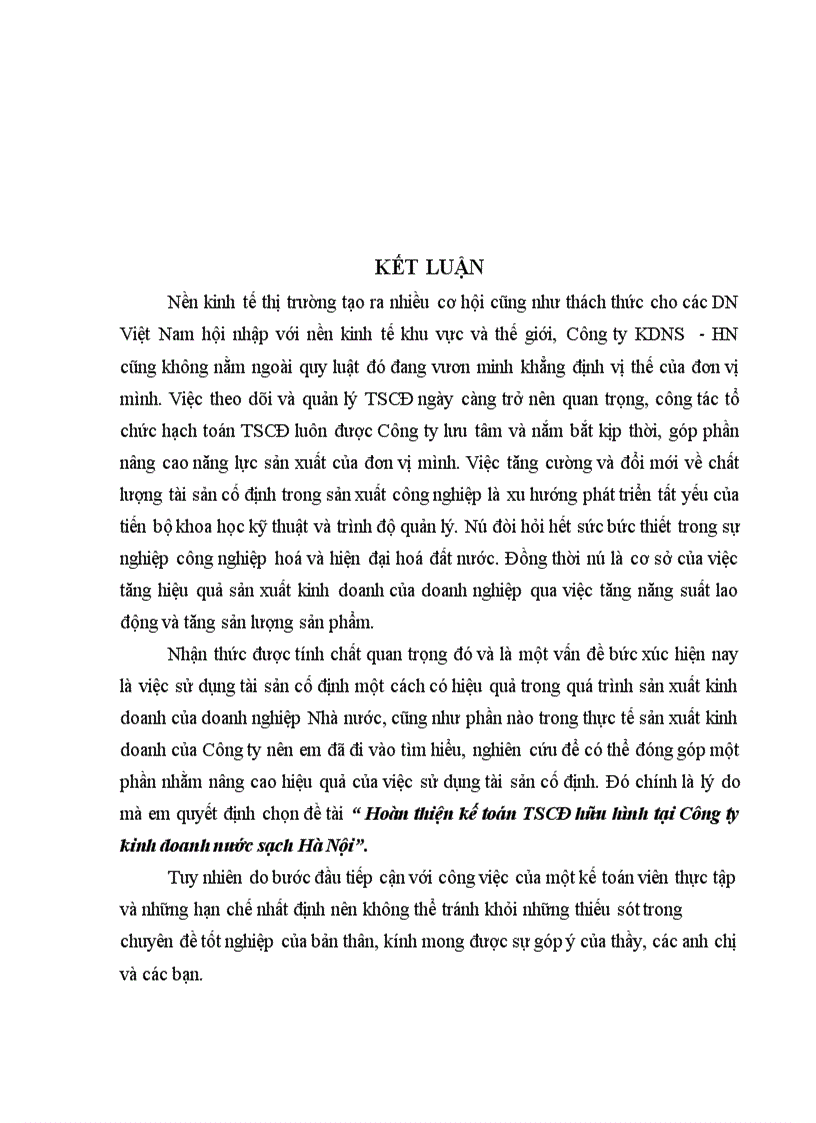 image for page Hoàn thiện hạch toán TSCĐ tại Công ty Kinh doanh nước sạch Hà Nội