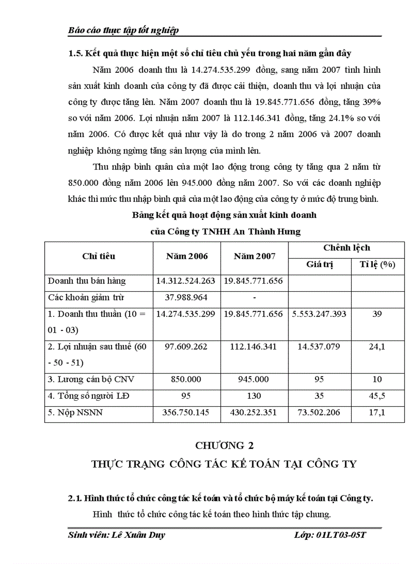 image for page Báo cáo thực tập tốt nghiệp tại Công ty TNHH An Thành Hưng