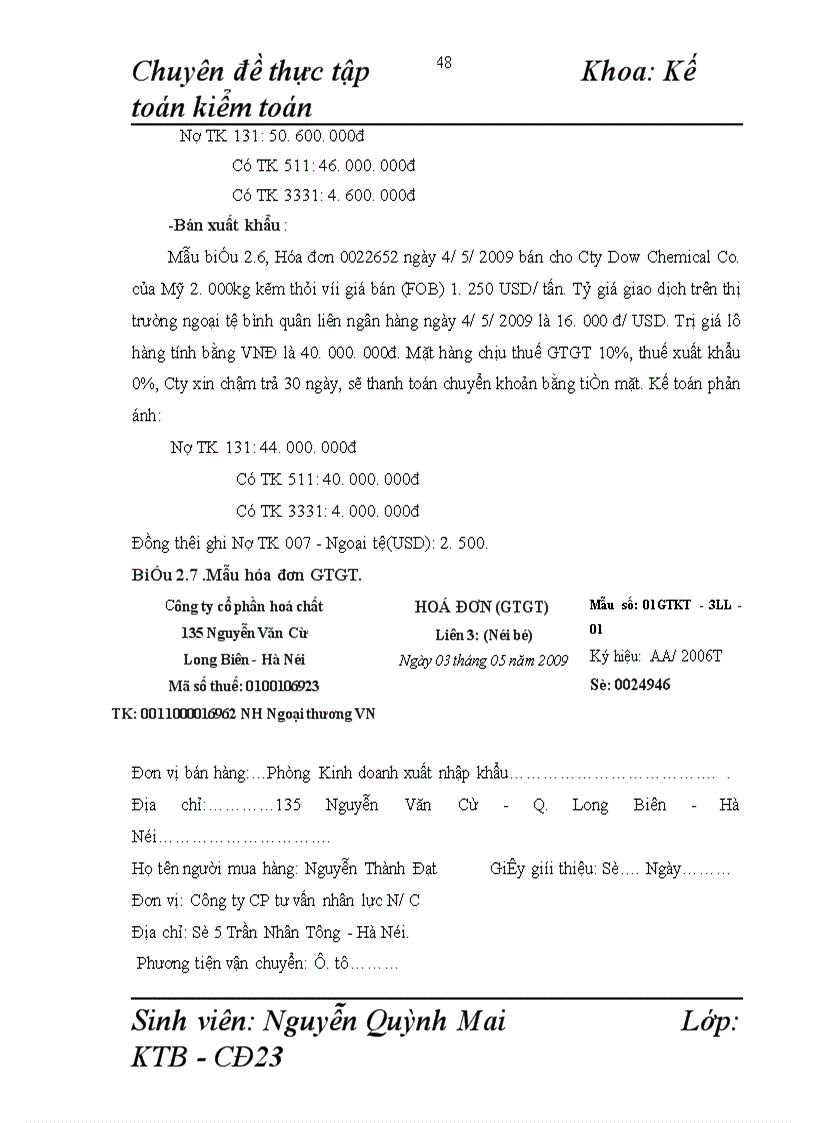 image for page Hoàn thiện kế toán bán hàng và xác định kết quả tại Công ty cổ phần Hóa chất