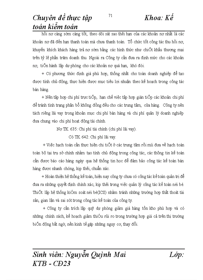 image for page Hoàn thiện kế toán bán hàng và xác định kết quả tại Công ty cổ phần Hóa chất