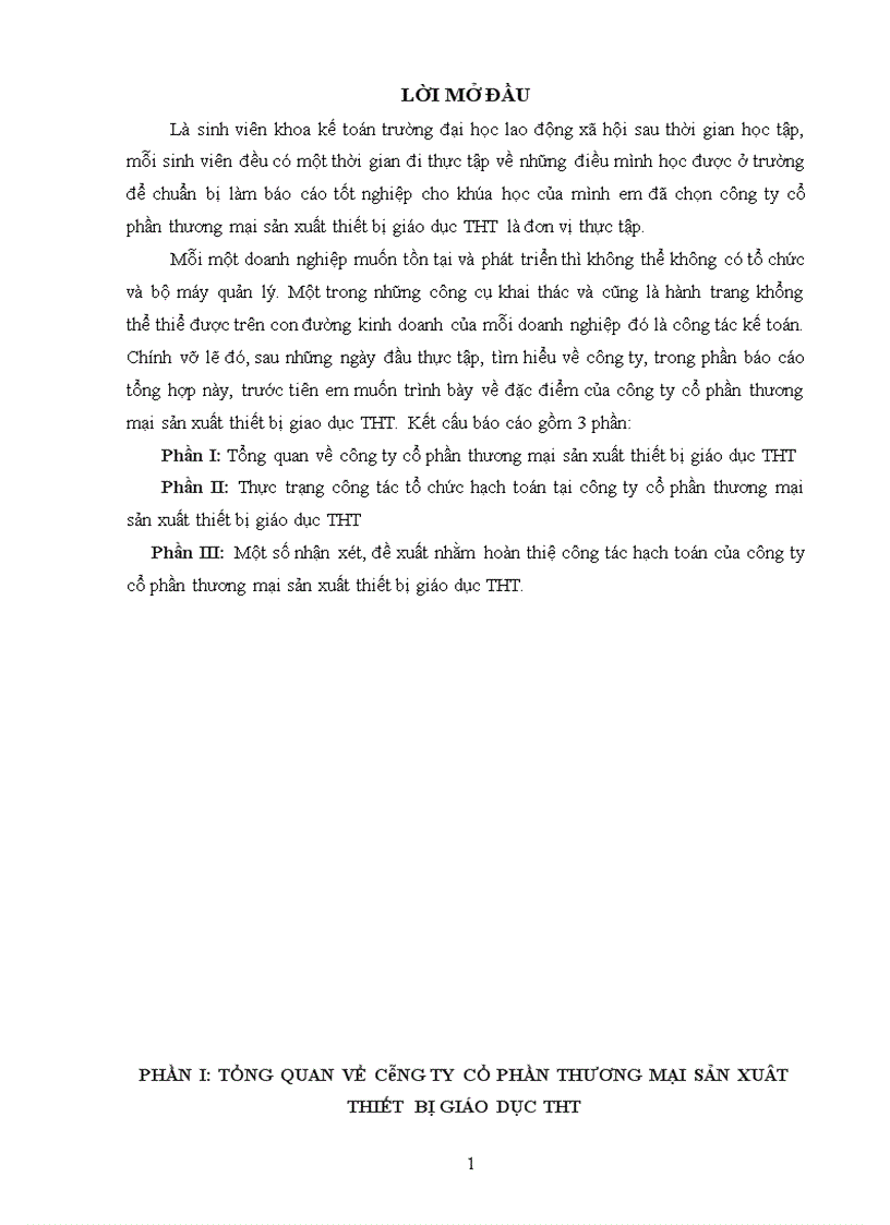 image for page Báo cáo thực tập tại công ty cổ phần thương mại sản xuất thiết bị giáo dục THT.