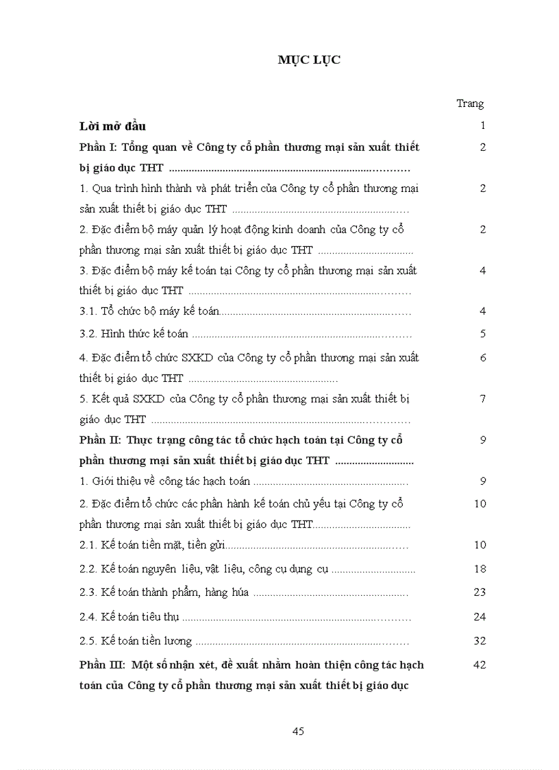 image for page Báo cáo thực tập tại công ty cổ phần thương mại sản xuất thiết bị giáo dục THT.