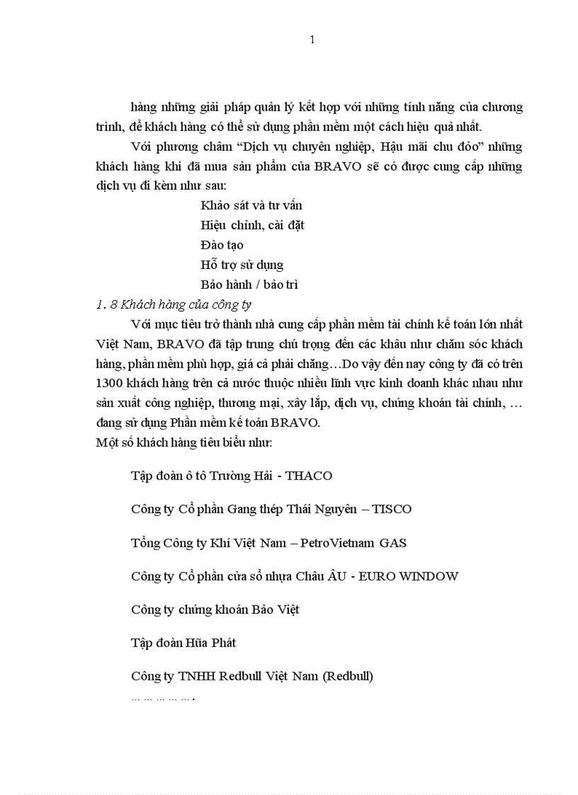 image for page Báo cáo thực tập tốt nghiệp tại công ty cổ phần phần mềm bravo