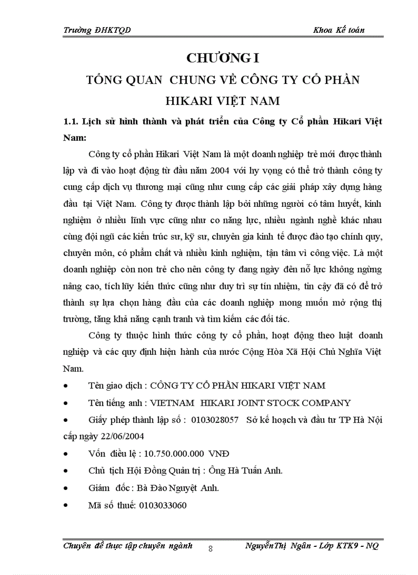 image for page Hoàn thiện kế toán chi phí sản xuất và tính giá thành sản phẩm xây lắp tại Công ty Cổ Phần Hikari Việt Nam