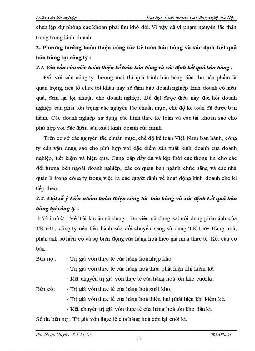 image for page Kế toán bán hàng và xác định kết quả bán hàng tại Công ty Cổ phần Vật tư Nông nghiệp I Hải Phòng