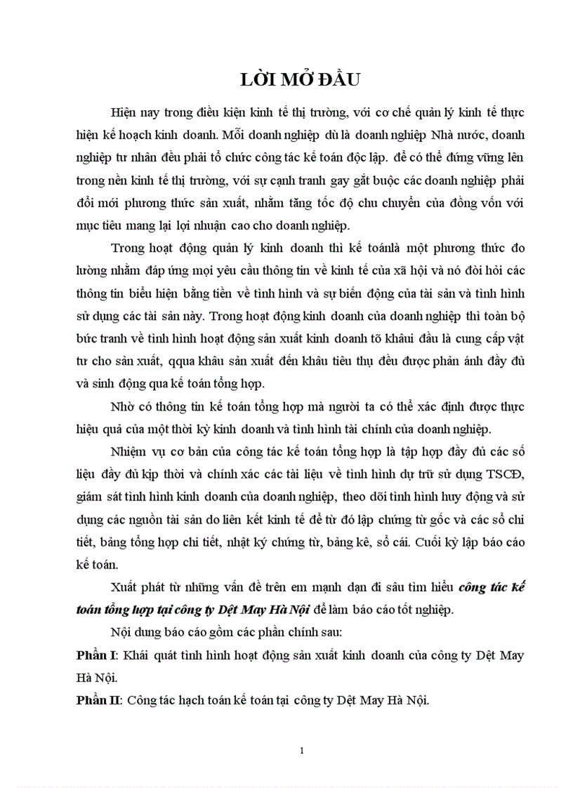 image for page Công tác hạch toán kế toán tại công ty Dệt May Hà Nội