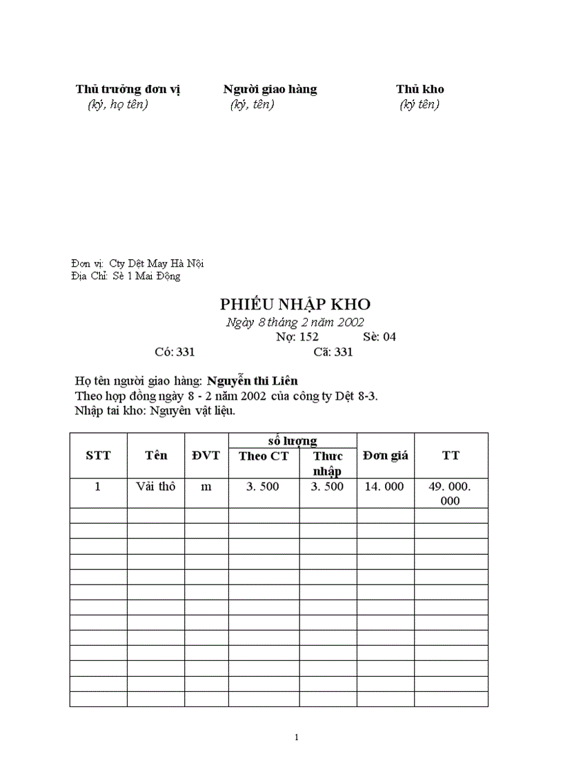 image for page Công tác hạch toán kế toán tại công ty Dệt May Hà Nội