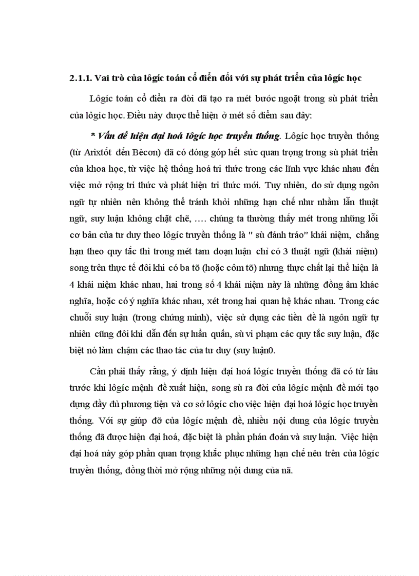 image for page Vai trò của lôgíc toán cổ điển đối với sự phát triển của lôgíc học