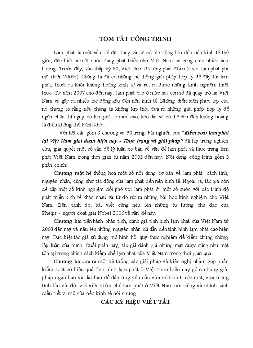 image for page Kiểm soát lạm phát tại Việt Nam giai đoạn hiện nay - Thực trạng và giải pháp