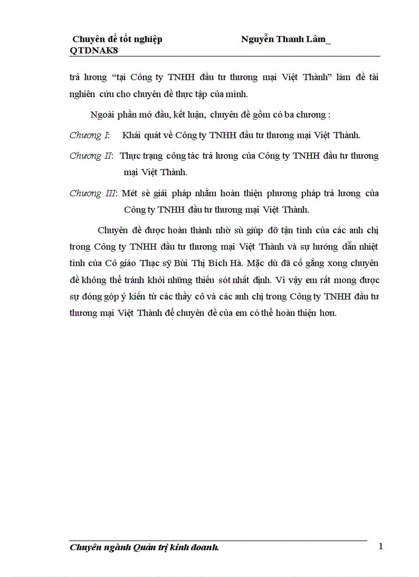 image for page Một số giải pháp nhằm hoàn thiện phương pháp trả lương của Công ty TNHH đầu tư thương mại Việt Thành