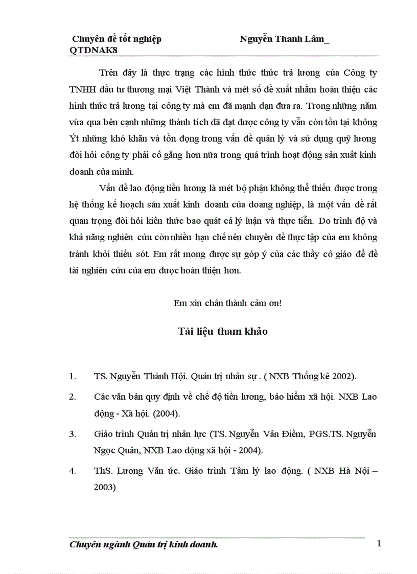 image for page Một số giải pháp nhằm hoàn thiện phương pháp trả lương của Công ty TNHH đầu tư thương mại Việt Thành
