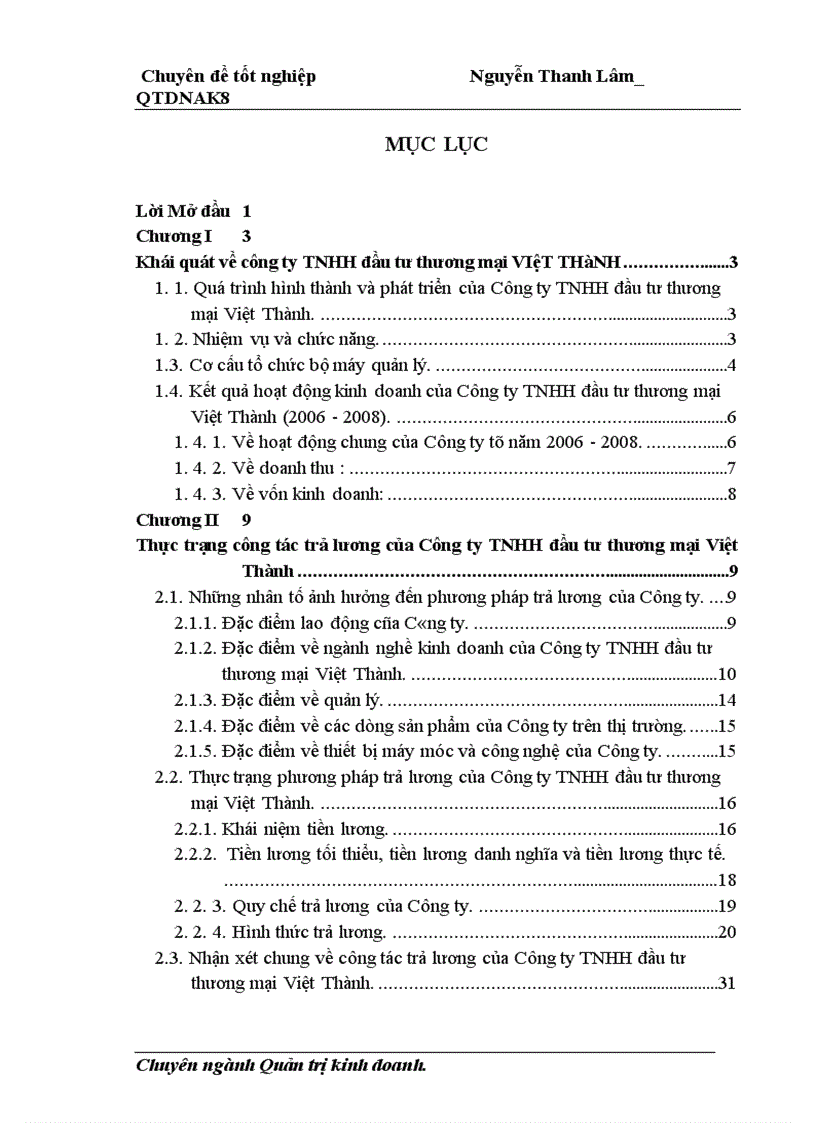 image for page Một số giải pháp nhằm hoàn thiện phương pháp trả lương của Công ty TNHH đầu tư thương mại Việt Thành