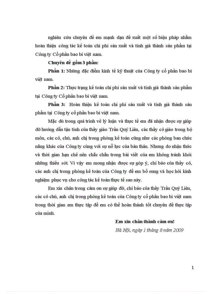 image for page Kế toán chi phí sản xuất và tính giá thành sản phẩm tại công ty Cổ phần Bao bì Việt nam