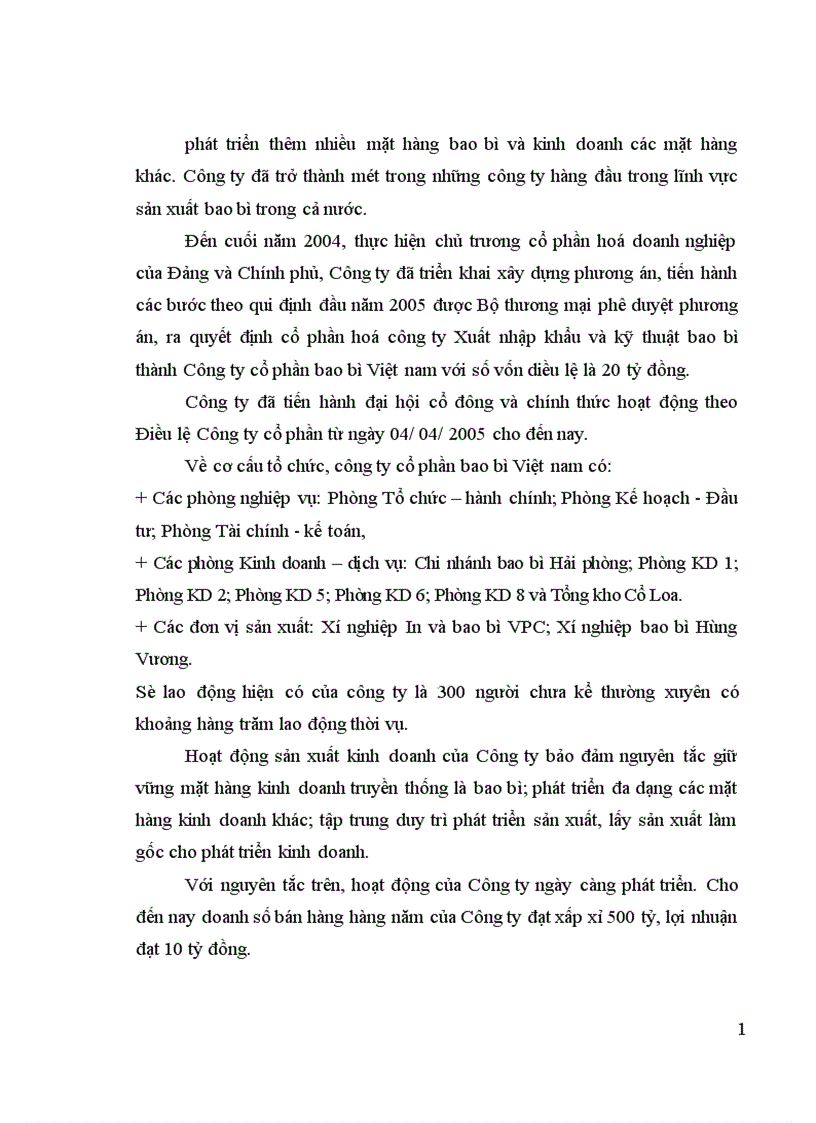 image for page Kế toán chi phí sản xuất và tính giá thành sản phẩm tại công ty Cổ phần Bao bì Việt nam