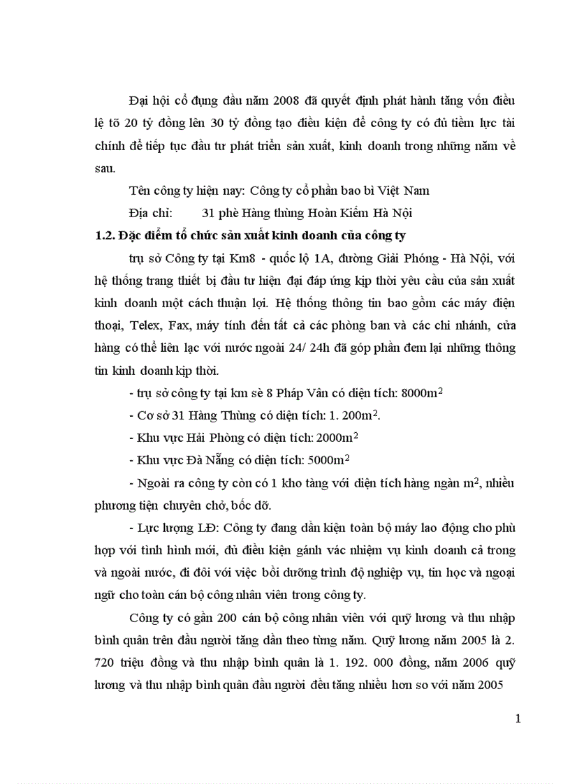 image for page Kế toán chi phí sản xuất và tính giá thành sản phẩm tại công ty Cổ phần Bao bì Việt nam