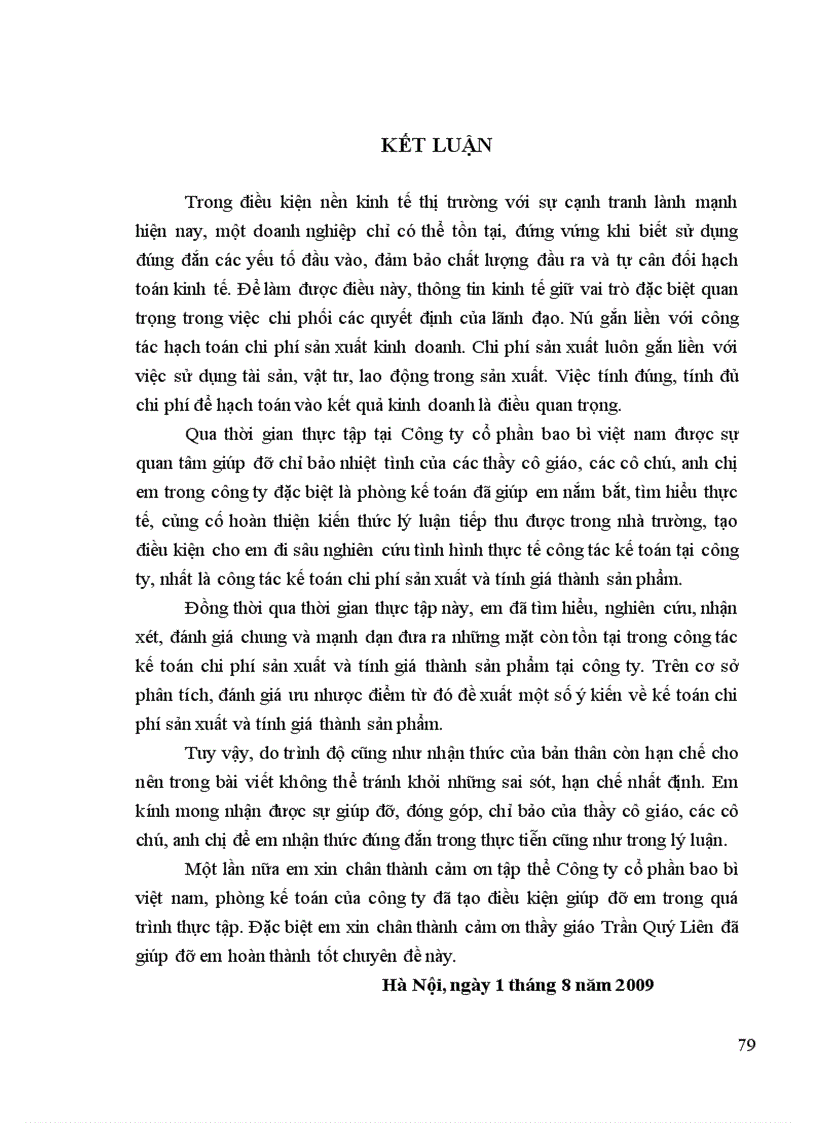 image for page Kế toán chi phí sản xuất và tính giá thành sản phẩm tại công ty Cổ phần Bao bì Việt nam