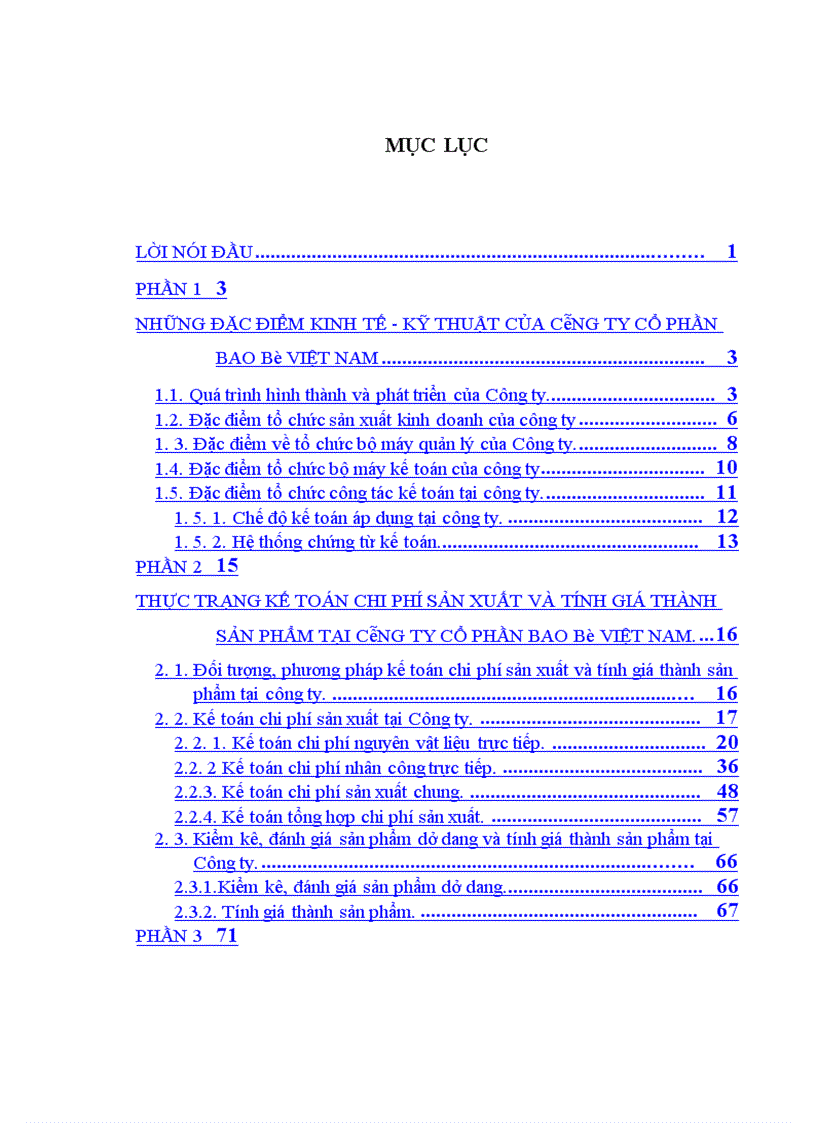image for page Kế toán chi phí sản xuất và tính giá thành sản phẩm tại công ty Cổ phần Bao bì Việt nam