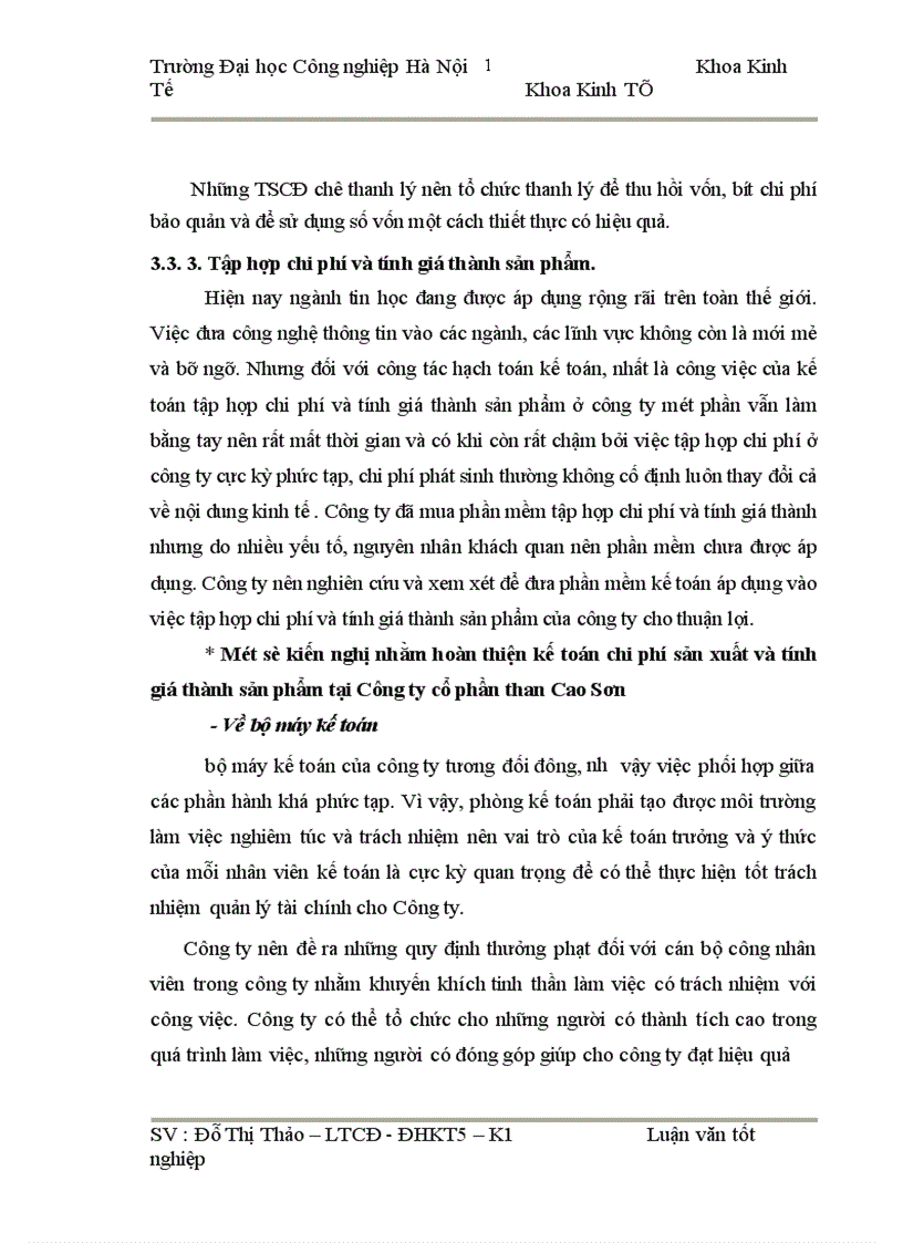 image for page Hoàn thiện công tác hạch toán chi phí sản xuất và tính giá thành sản phẩm tại Công ty cổ phần than Cao Sơn