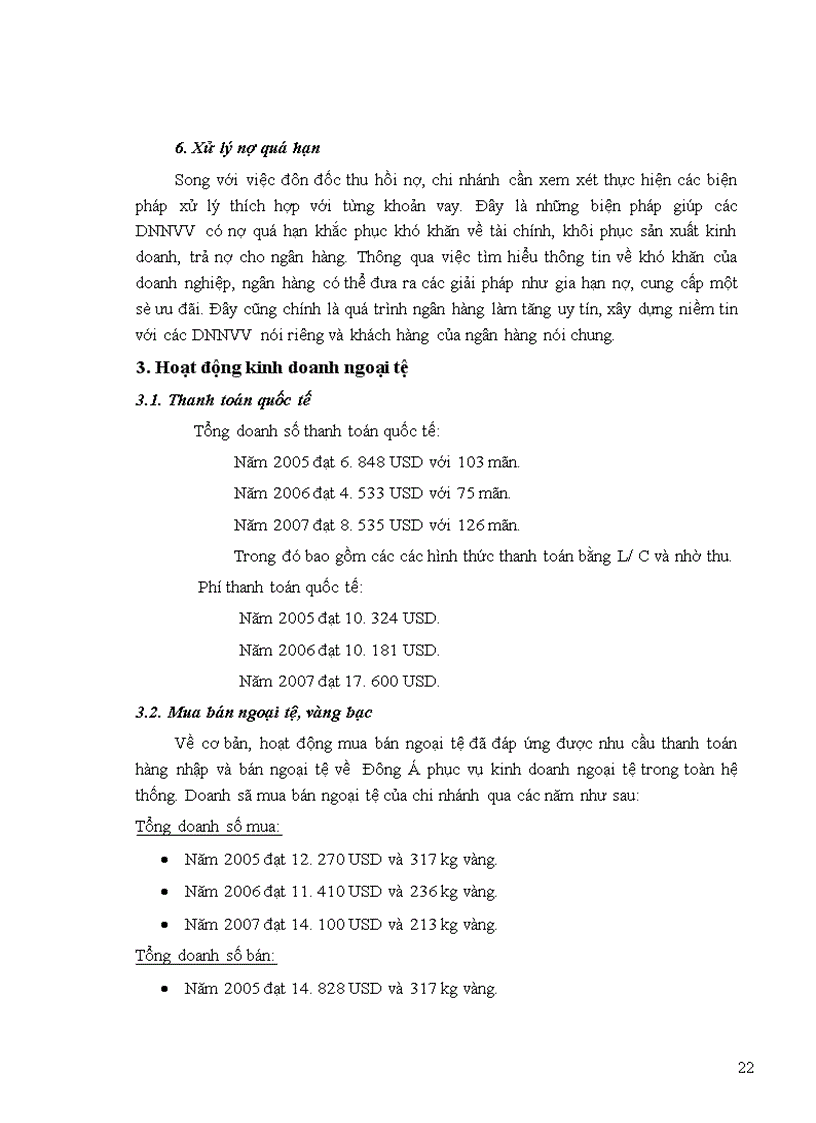 image for page Thực trạng hoạt động kinh doanh của chi nhánh của Đông á Bank