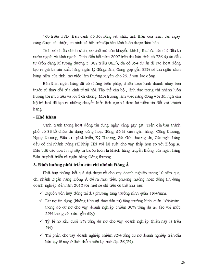 image for page Thực trạng hoạt động kinh doanh của chi nhánh của Đông á Bank